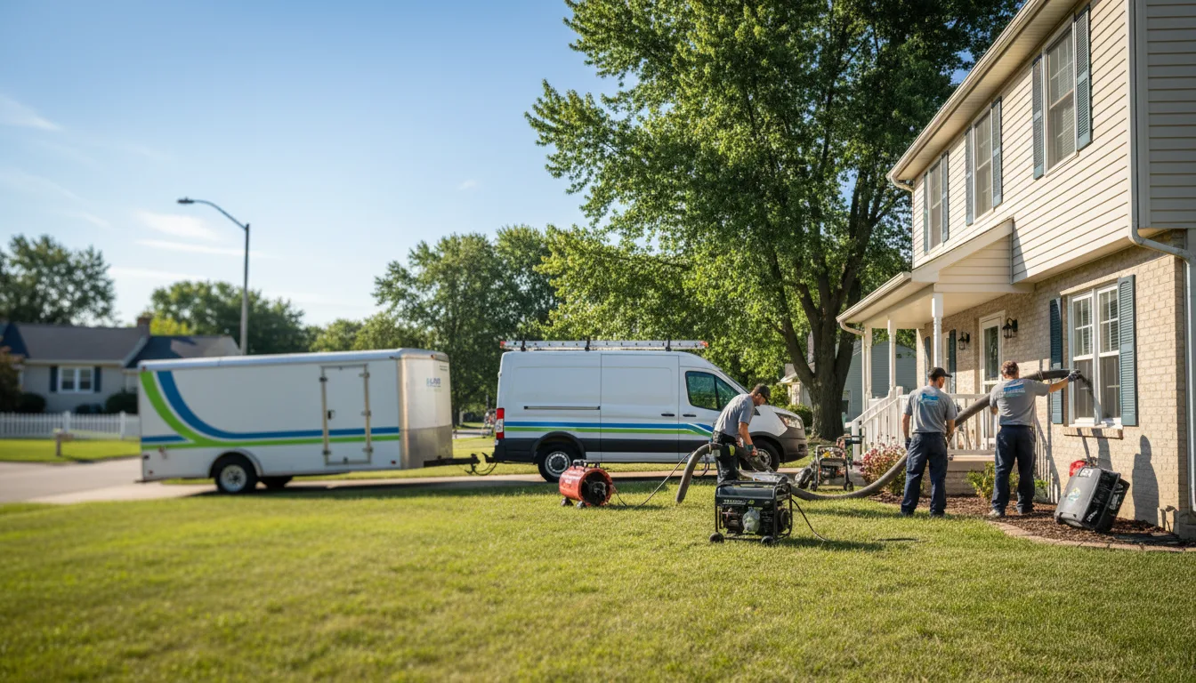 Flooded Basement Restoration And Cleanup With Repair in Eau Galle, WI near me